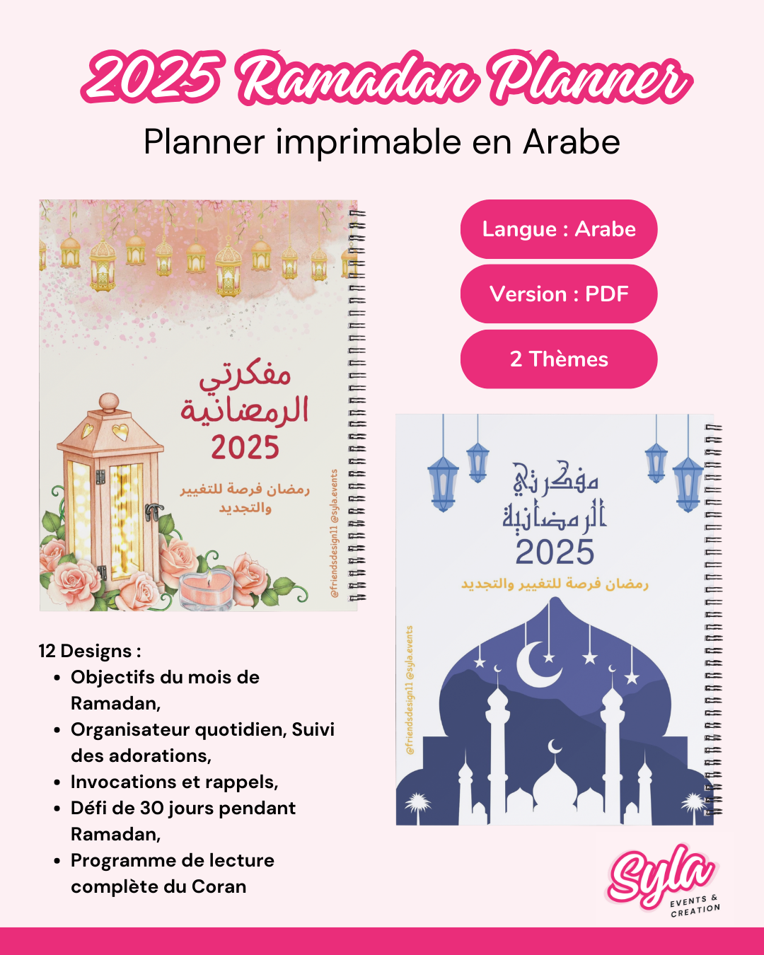 Ramadan Planner 2025 PDF en Arabe